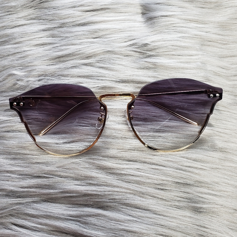 3/$15 black semi oval ombre shades